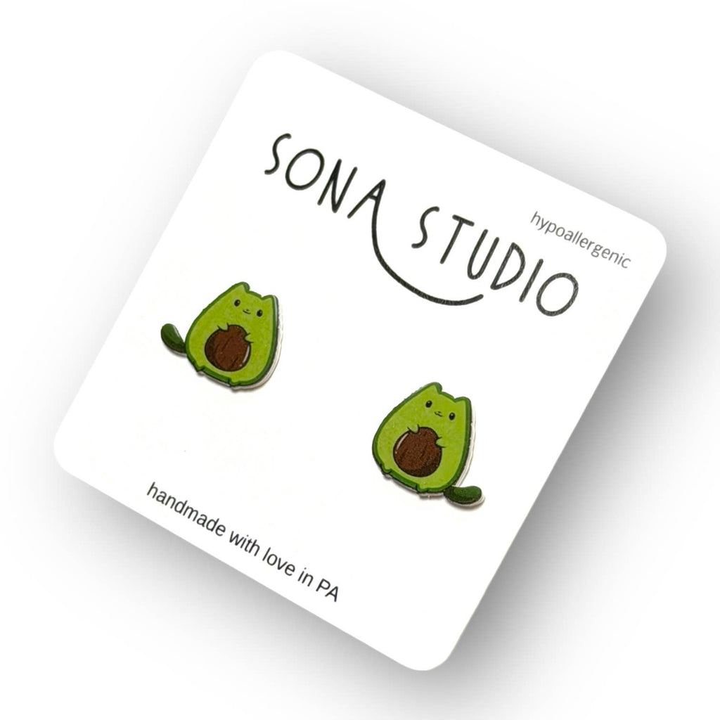 Avo-cato Cat Earrings