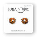 Kitty Box Earrings
