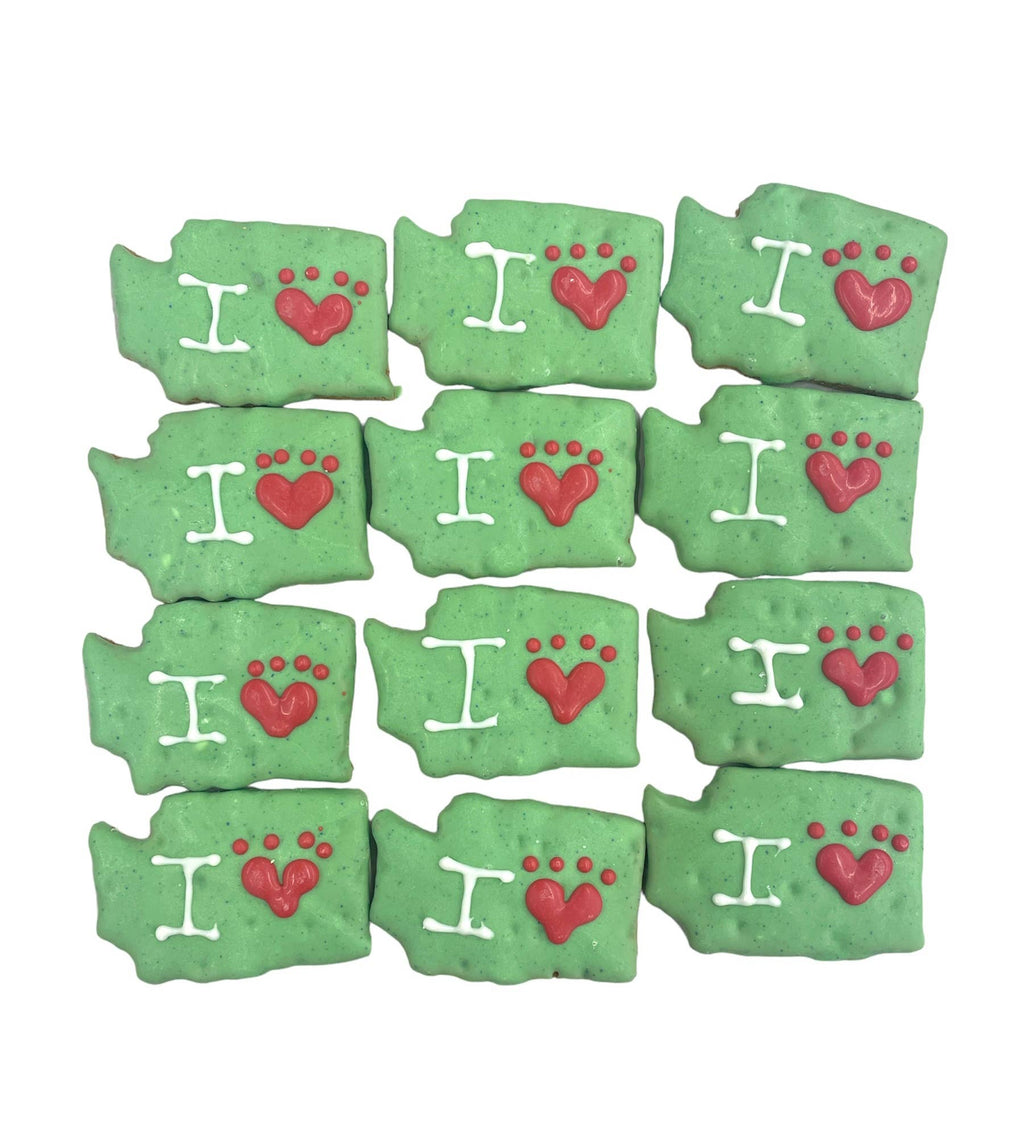 Paws Gourmet Bakery I Heart My State Dog Treats