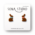 Chocolate Bunny Earrings