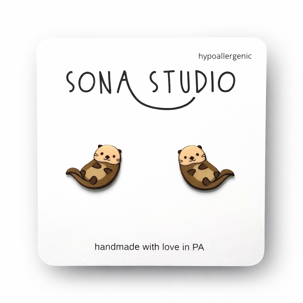 You Otter Know Handmade Stud Earrings
