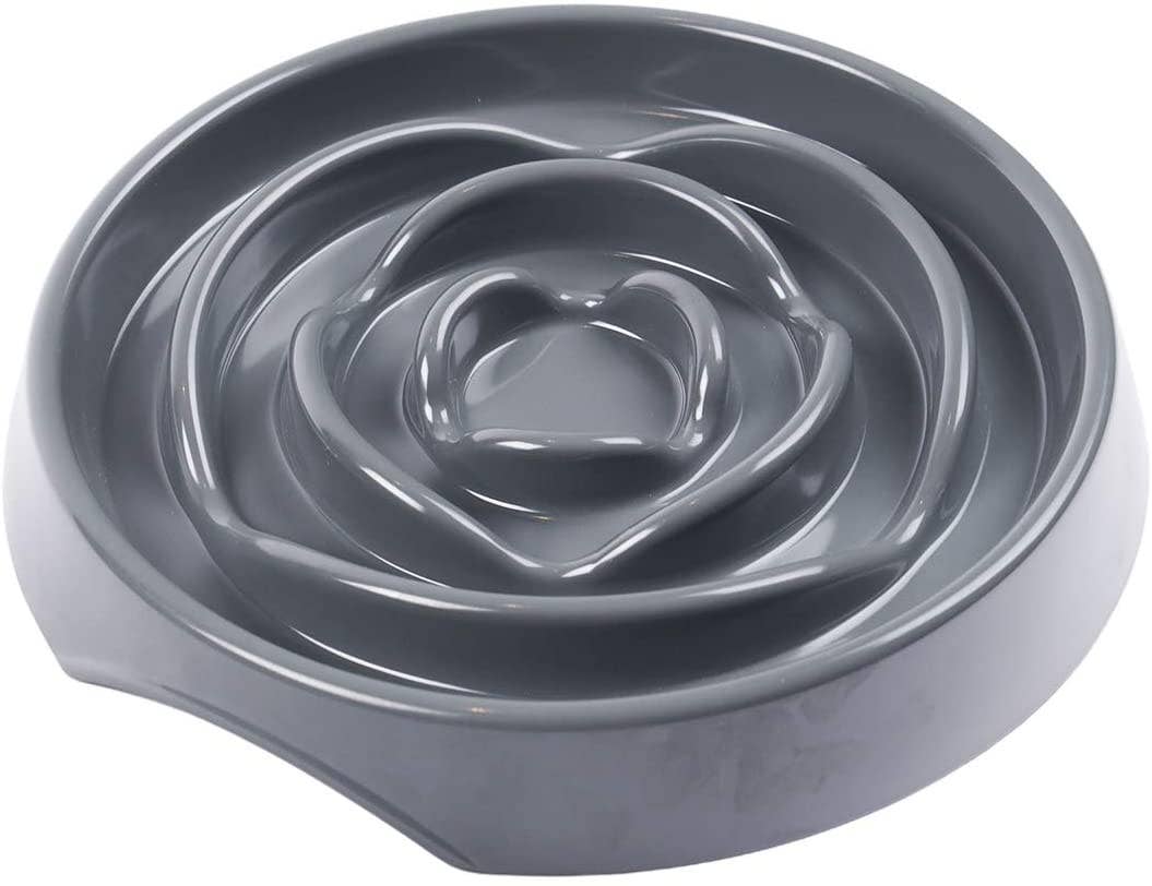 Messy Mutts Interactive Slow Feeder Grey 1.75 Cup