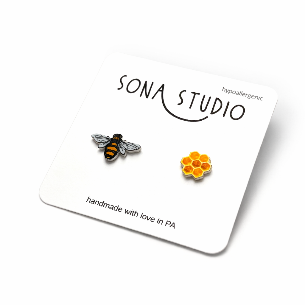 Honey Bee Earrings