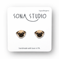 Pug earrings