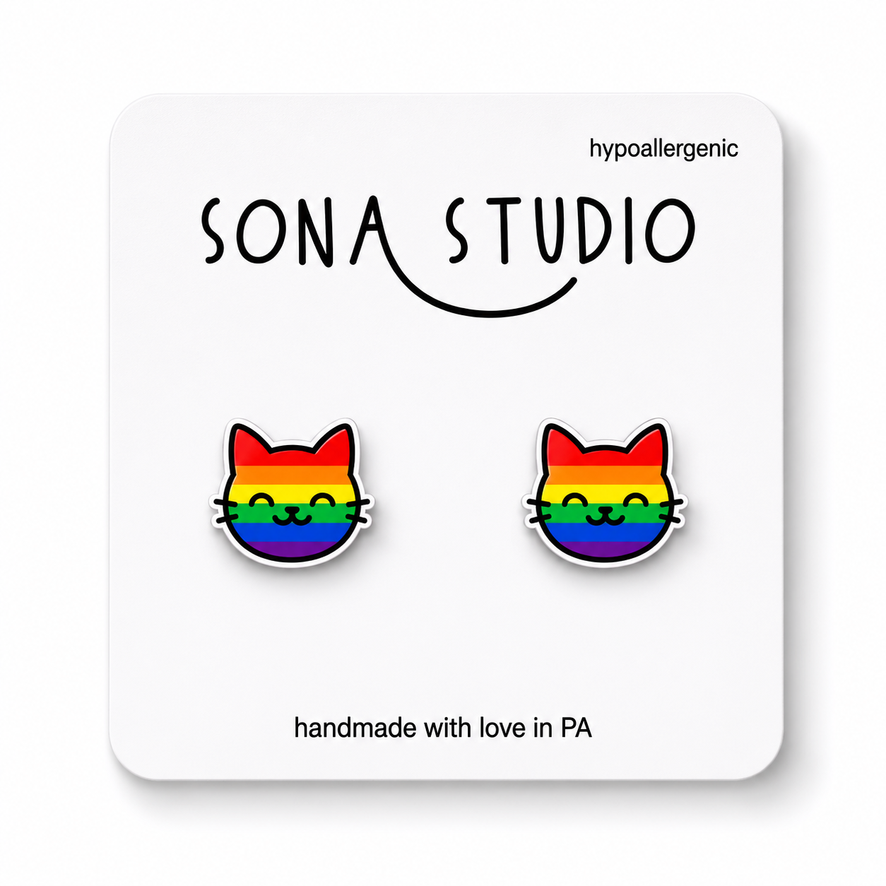 Pride Kitty Earrings