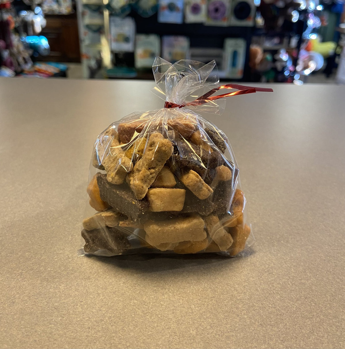 Edmund's Trail Mix for Dogs — a bag of mixed bakery treats