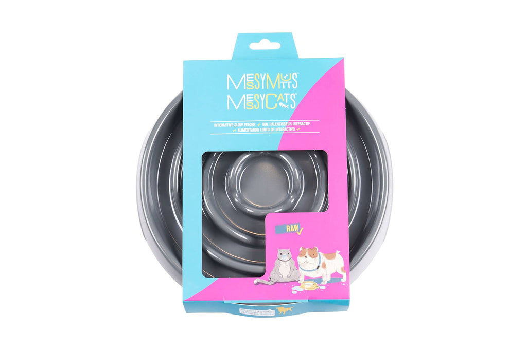 Messy Mutts Interactive Slow Feeder Grey 1.75 Cup
