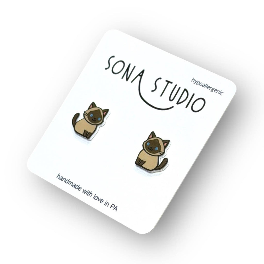Siamese kitty Earrings