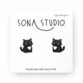 Tuxedo Cat Earrings