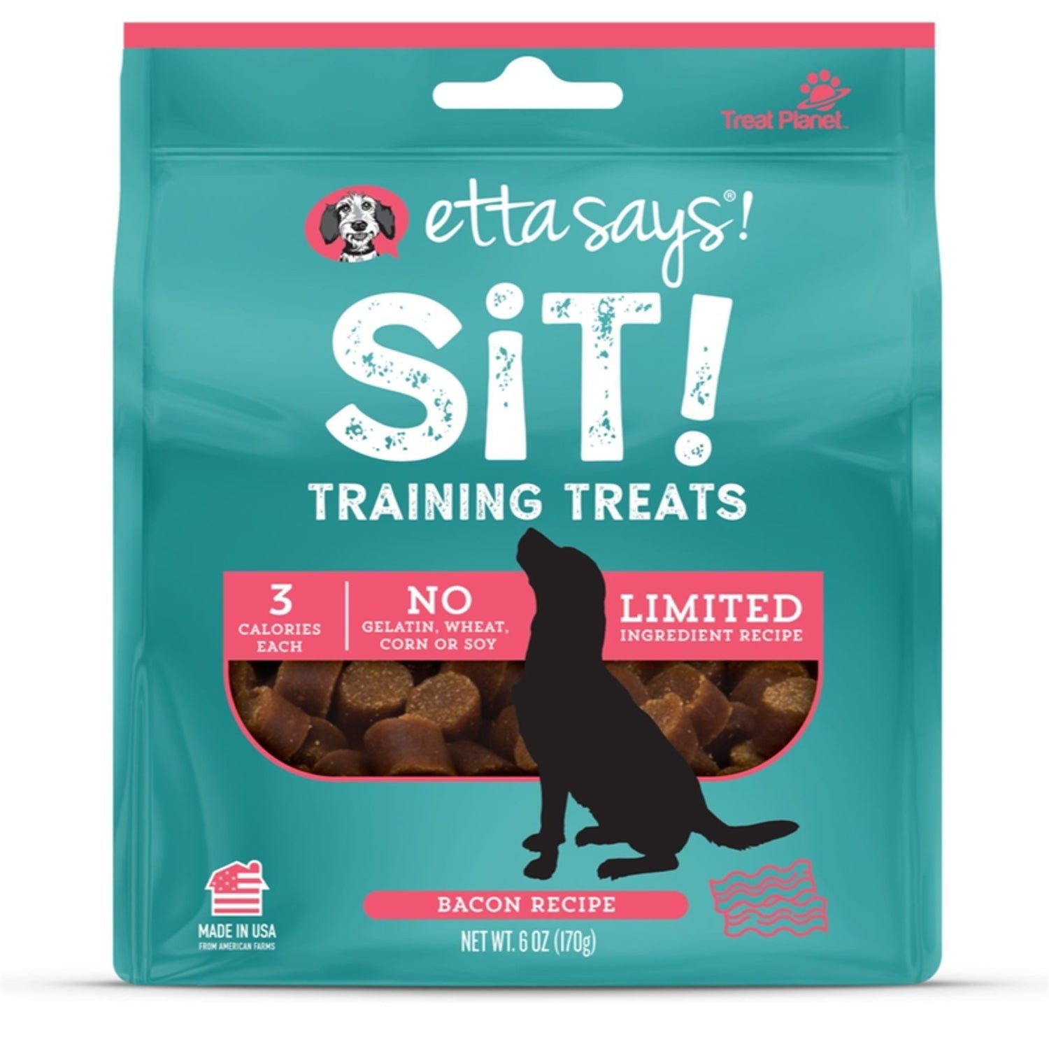 Etta Sit Training Bits  Bacon 6oz