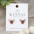 Moose Wood Stud Earrings