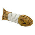 15 In Leather & Rope Trout Toy