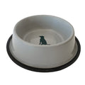 Steel Dog Print Dog Bowl - Matte Gray - 16oz